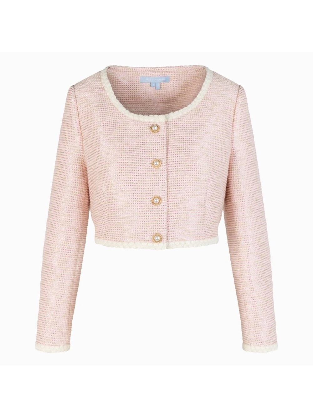 Hill House Bea Bouclé Jacket with Pearl Buttons